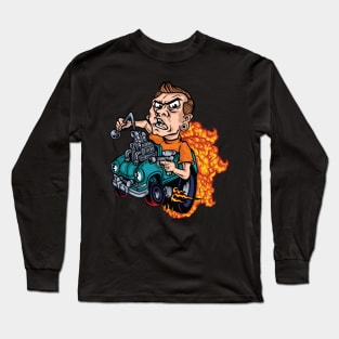 Monster Engine Car Illustration Long Sleeve T-Shirt